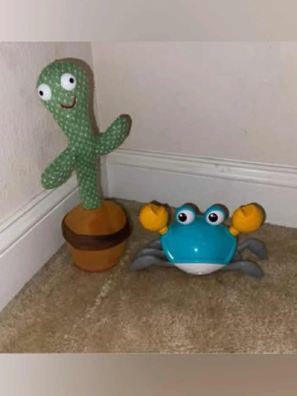 Interactive Singing Cactus & Crawling Crab Baby Toy Lot